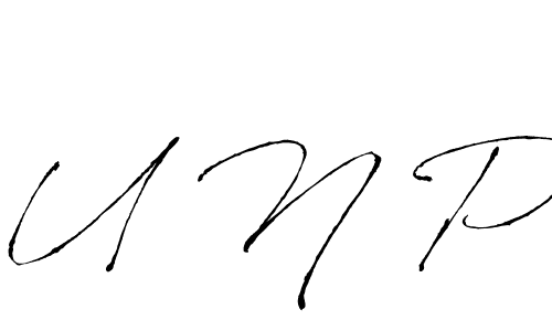 Create a beautiful signature design for name U N P. With this signature (Antro_Vectra) fonts, you can make a handwritten signature for free. U N P signature style 6 images and pictures png