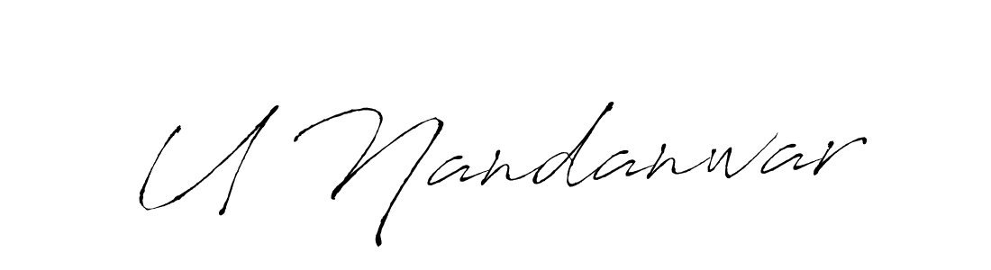 You should practise on your own different ways (Antro_Vectra) to write your name (U Nandanwar) in signature. don't let someone else do it for you. U Nandanwar signature style 6 images and pictures png