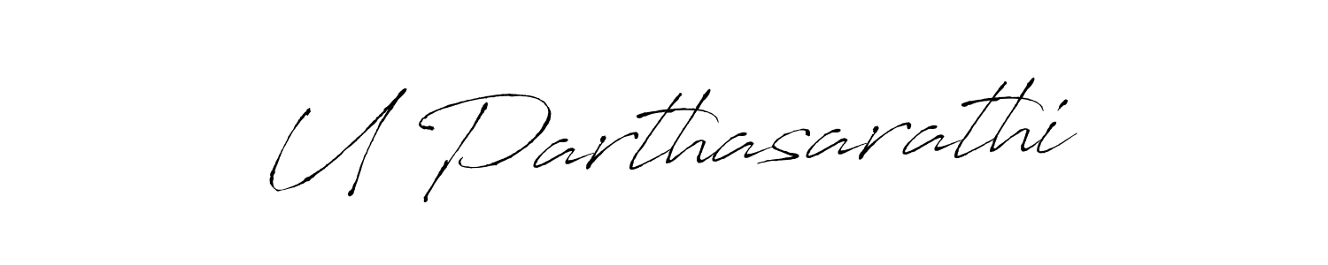 You should practise on your own different ways (Antro_Vectra) to write your name (U Parthasarathi) in signature. don't let someone else do it for you. U Parthasarathi signature style 6 images and pictures png