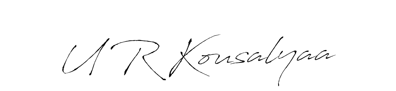 How to make U R Kousalyaa signature? Antro_Vectra is a professional autograph style. Create handwritten signature for U R Kousalyaa name. U R Kousalyaa signature style 6 images and pictures png