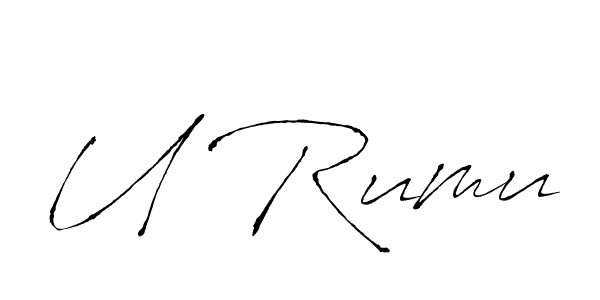Once you've used our free online signature maker to create your best signature Antro_Vectra style, it's time to enjoy all of the benefits that U Rumu name signing documents. U Rumu signature style 6 images and pictures png