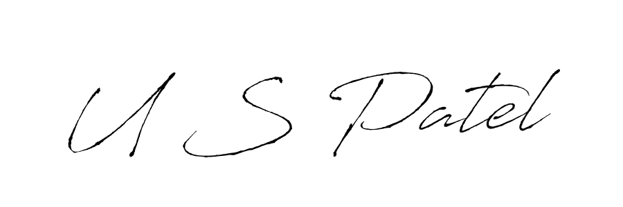 if you are searching for the best signature style for your name U S Patel. so please give up your signature search. here we have designed multiple signature styles  using Antro_Vectra. U S Patel signature style 6 images and pictures png