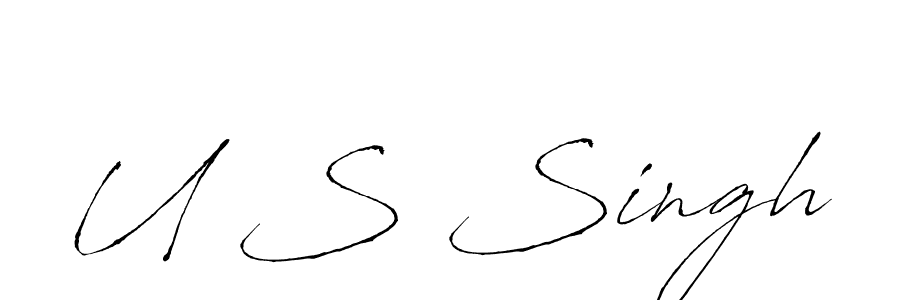 Create a beautiful signature design for name U S Singh. With this signature (Antro_Vectra) fonts, you can make a handwritten signature for free. U S Singh signature style 6 images and pictures png