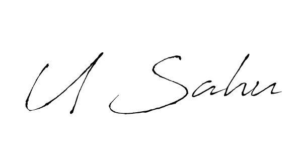How to Draw U Sahu signature style? Antro_Vectra is a latest design signature styles for name U Sahu. U Sahu signature style 6 images and pictures png