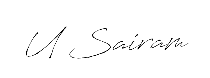 You can use this online signature creator to create a handwritten signature for the name U Sairam. This is the best online autograph maker. U Sairam signature style 6 images and pictures png