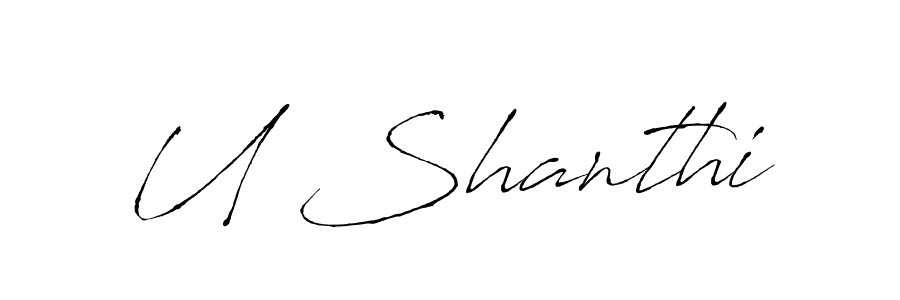 This is the best signature style for the U Shanthi name. Also you like these signature font (Antro_Vectra). Mix name signature. U Shanthi signature style 6 images and pictures png