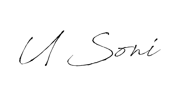 How to Draw U Soni signature style? Antro_Vectra is a latest design signature styles for name U Soni. U Soni signature style 6 images and pictures png