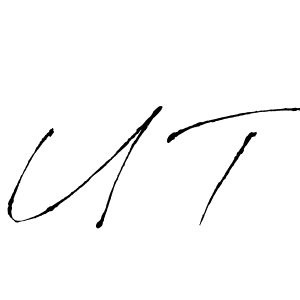 Make a beautiful signature design for name U T. With this signature (Antro_Vectra) style, you can create a handwritten signature for free. U T signature style 6 images and pictures png