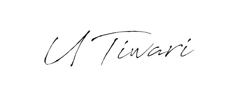 How to make U Tiwari signature? Antro_Vectra is a professional autograph style. Create handwritten signature for U Tiwari name. U Tiwari signature style 6 images and pictures png