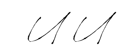 Style your name U U with confidence using Antro_Vectra signature design. Simple, elegant, and ready for immediate document use. U U signature style 6 images and pictures png