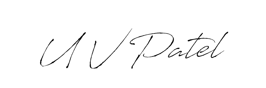 Also You can easily find your signature by using the search form. We will create U V Patel name handwritten signature images for you free of cost using Antro_Vectra sign style. U V Patel signature style 6 images and pictures png