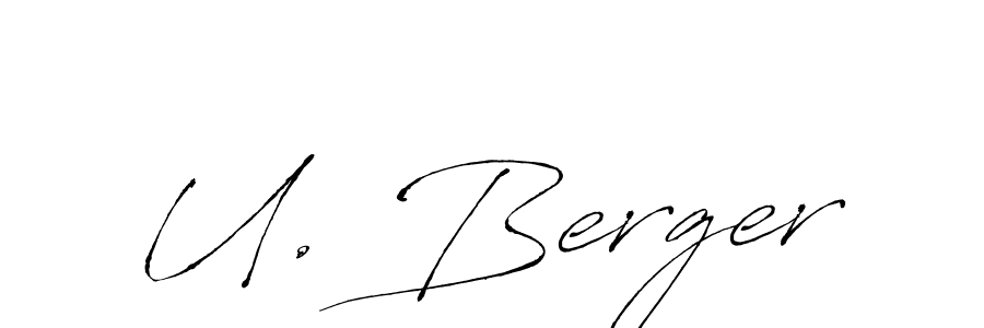 Also we have U. Berger name is the best signature style. Create professional handwritten signature collection using Antro_Vectra autograph style. U. Berger signature style 6 images and pictures png