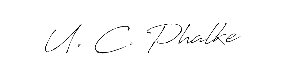 Antro_Vectra is a professional signature style that is perfect for those who want to add a touch of class to their signature. It is also a great choice for those who want to make their signature more unique. Get U. C. Phalke name to fancy signature for free. U. C. Phalke signature style 6 images and pictures png