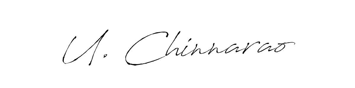 Create a beautiful signature design for name U. Chinnarao. With this signature (Antro_Vectra) fonts, you can make a handwritten signature for free. U. Chinnarao signature style 6 images and pictures png