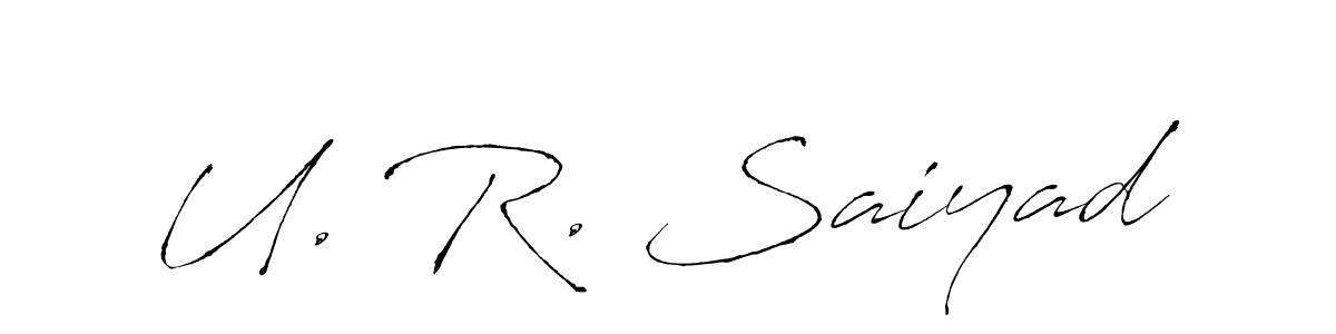 Make a beautiful signature design for name U. R. Saiyad. Use this online signature maker to create a handwritten signature for free. U. R. Saiyad signature style 6 images and pictures png