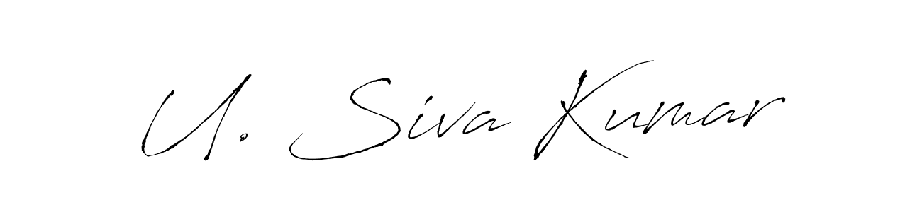 Use a signature maker to create a handwritten signature online. With this signature software, you can design (Antro_Vectra) your own signature for name U. Siva Kumar. U. Siva Kumar signature style 6 images and pictures png