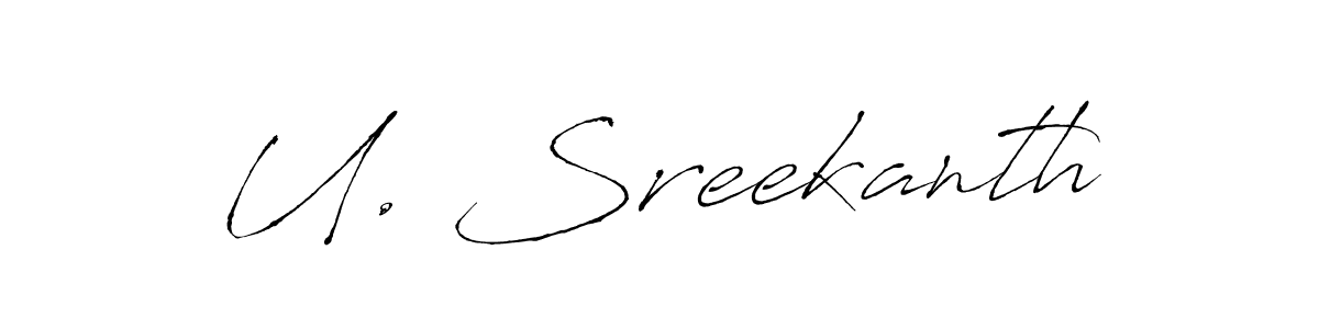 Also You can easily find your signature by using the search form. We will create U. Sreekanth name handwritten signature images for you free of cost using Antro_Vectra sign style. U. Sreekanth signature style 6 images and pictures png