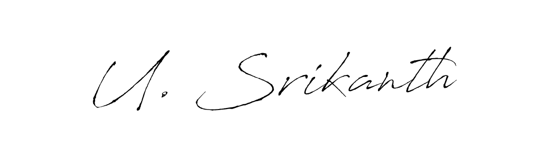 How to make U. Srikanth signature? Antro_Vectra is a professional autograph style. Create handwritten signature for U. Srikanth name. U. Srikanth signature style 6 images and pictures png