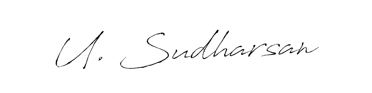 Use a signature maker to create a handwritten signature online. With this signature software, you can design (Antro_Vectra) your own signature for name U. Sudharsan. U. Sudharsan signature style 6 images and pictures png