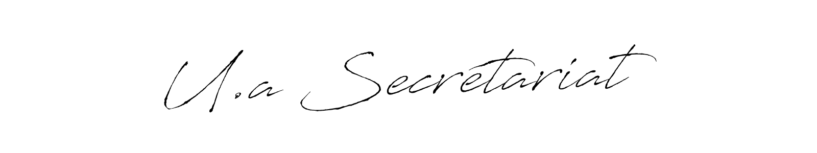 This is the best signature style for the U.a Secrétariat name. Also you like these signature font (Antro_Vectra). Mix name signature. U.a Secrétariat signature style 6 images and pictures png