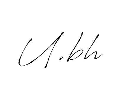 How to Draw U.bh signature style? Antro_Vectra is a latest design signature styles for name U.bh. U.bh signature style 6 images and pictures png