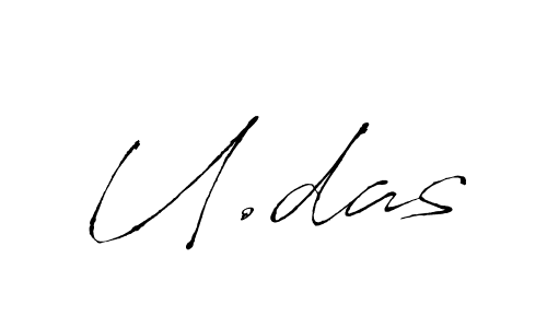 if you are searching for the best signature style for your name U.das. so please give up your signature search. here we have designed multiple signature styles  using Antro_Vectra. U.das signature style 6 images and pictures png