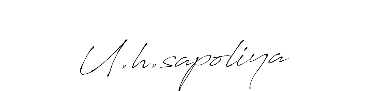 Design your own signature with our free online signature maker. With this signature software, you can create a handwritten (Antro_Vectra) signature for name U.h.sapoliya. U.h.sapoliya signature style 6 images and pictures png