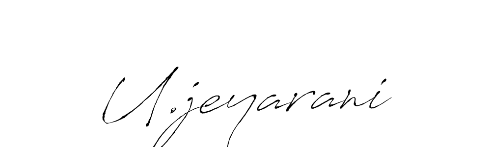 How to make U.jeyarani name signature. Use Antro_Vectra style for creating short signs online. This is the latest handwritten sign. U.jeyarani signature style 6 images and pictures png