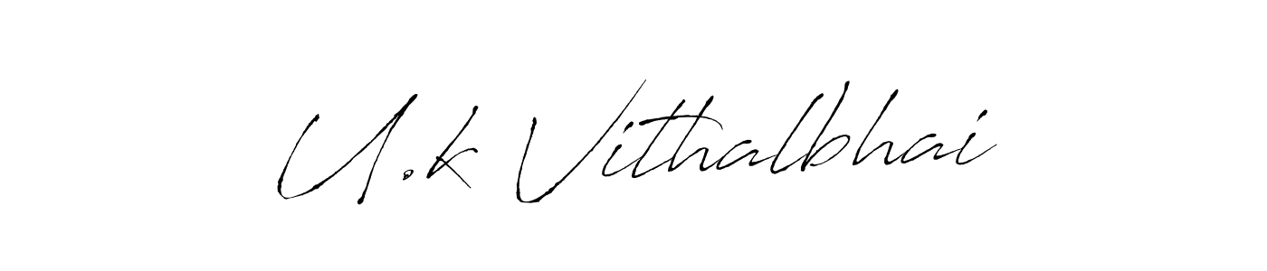 How to Draw U.k Vithalbhai signature style? Antro_Vectra is a latest design signature styles for name U.k Vithalbhai. U.k Vithalbhai signature style 6 images and pictures png