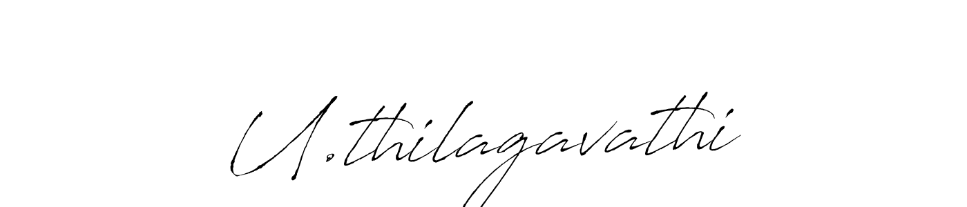 How to make U.thilagavathi name signature. Use Antro_Vectra style for creating short signs online. This is the latest handwritten sign. U.thilagavathi signature style 6 images and pictures png