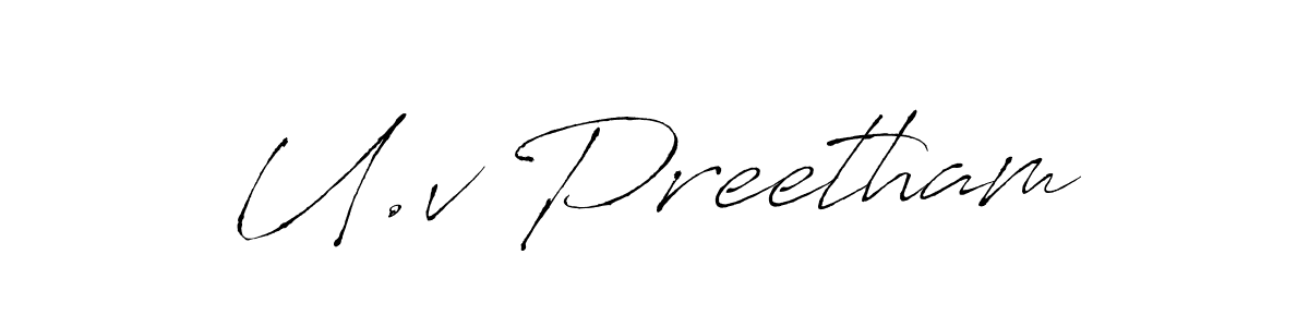 You should practise on your own different ways (Antro_Vectra) to write your name (U.v Preetham) in signature. don't let someone else do it for you. U.v Preetham signature style 6 images and pictures png