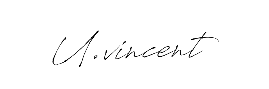 U.vincent stylish signature style. Best Handwritten Sign (Antro_Vectra) for my name. Handwritten Signature Collection Ideas for my name U.vincent. U.vincent signature style 6 images and pictures png