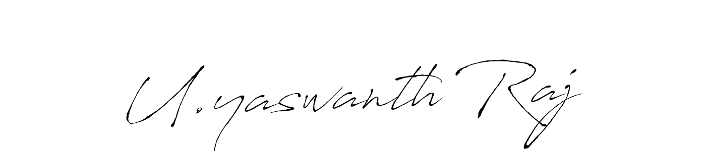 Make a beautiful signature design for name U.yaswanth Raj. With this signature (Antro_Vectra) style, you can create a handwritten signature for free. U.yaswanth Raj signature style 6 images and pictures png