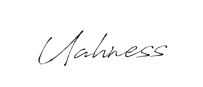 How to make Uahness name signature. Use Antro_Vectra style for creating short signs online. This is the latest handwritten sign. Uahness signature style 6 images and pictures png