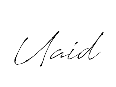 Use a signature maker to create a handwritten signature online. With this signature software, you can design (Antro_Vectra) your own signature for name Uaid. Uaid signature style 6 images and pictures png
