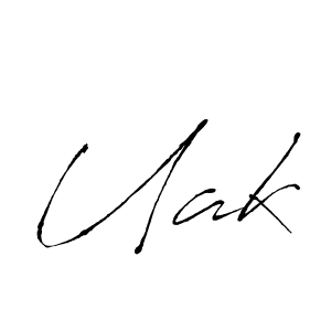 The best way (Antro_Vectra) to make a short signature is to pick only two or three words in your name. The name Uak include a total of six letters. For converting this name. Uak signature style 6 images and pictures png