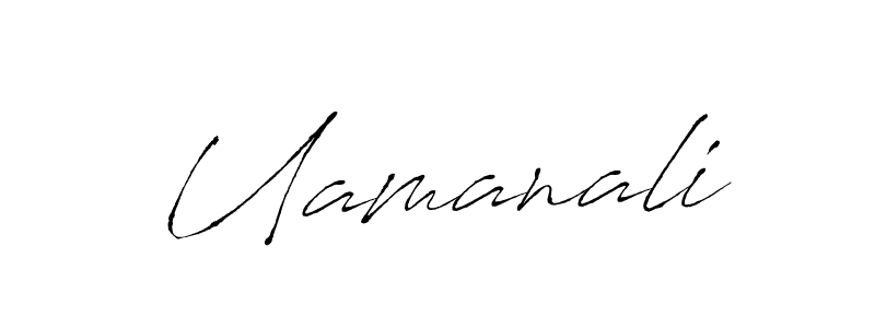 How to make Uamanali signature? Antro_Vectra is a professional autograph style. Create handwritten signature for Uamanali name. Uamanali signature style 6 images and pictures png