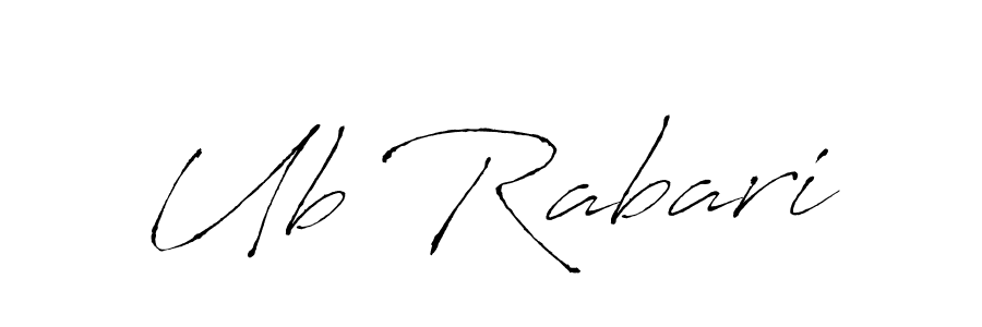 Also we have Ub Rabari name is the best signature style. Create professional handwritten signature collection using Antro_Vectra autograph style. Ub Rabari signature style 6 images and pictures png