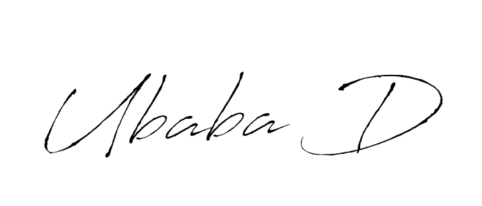 How to make Ubaba D signature? Antro_Vectra is a professional autograph style. Create handwritten signature for Ubaba D name. Ubaba D signature style 6 images and pictures png