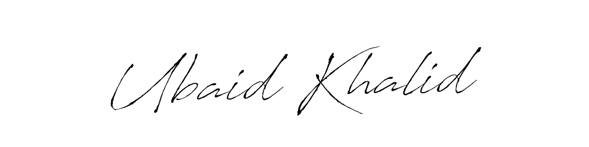 Ubaid Khalid stylish signature style. Best Handwritten Sign (Antro_Vectra) for my name. Handwritten Signature Collection Ideas for my name Ubaid Khalid. Ubaid Khalid signature style 6 images and pictures png
