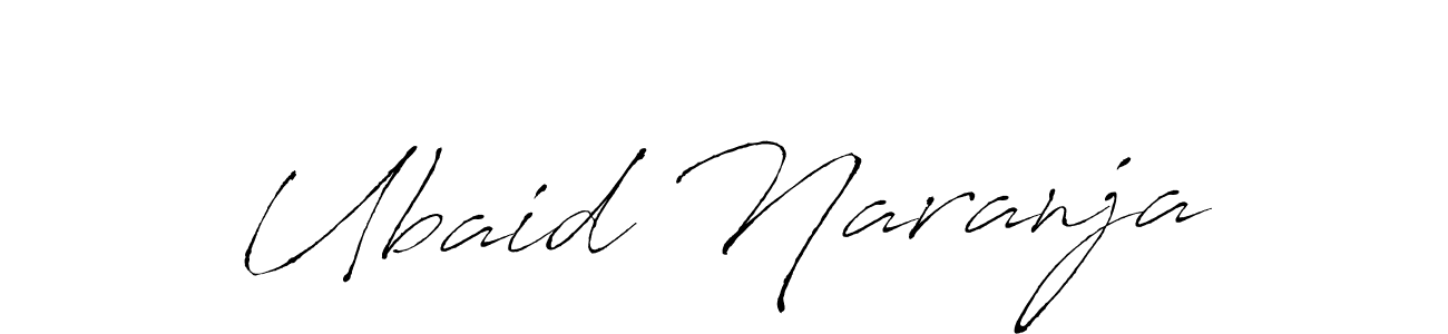 Make a beautiful signature design for name Ubaid Naranja. With this signature (Antro_Vectra) style, you can create a handwritten signature for free. Ubaid Naranja signature style 6 images and pictures png