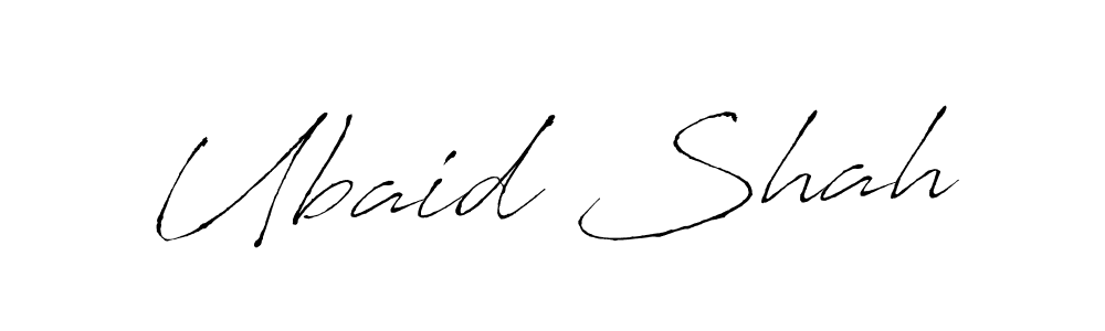 How to make Ubaid Shah name signature. Use Antro_Vectra style for creating short signs online. This is the latest handwritten sign. Ubaid Shah signature style 6 images and pictures png