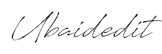 Generate high-definition signature styles for Ubaidedit. The Antro_Vectra typeface ensures crisp legibility and sophisticated design. Ubaidedit signature style 6 images and pictures png