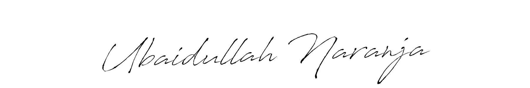 Make a beautiful signature design for name Ubaidullah Naranja. With this signature (Antro_Vectra) style, you can create a handwritten signature for free. Ubaidullah Naranja signature style 6 images and pictures png