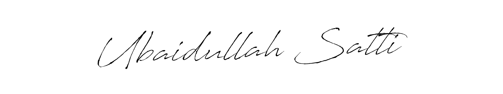 How to make Ubaidullah Satti name signature. Use Antro_Vectra style for creating short signs online. This is the latest handwritten sign. Ubaidullah Satti signature style 6 images and pictures png