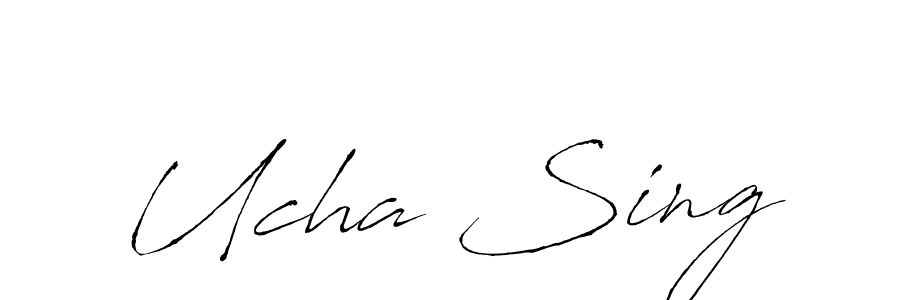 Make a beautiful signature design for name Ucha Sing. Use this online signature maker to create a handwritten signature for free. Ucha Sing signature style 6 images and pictures png