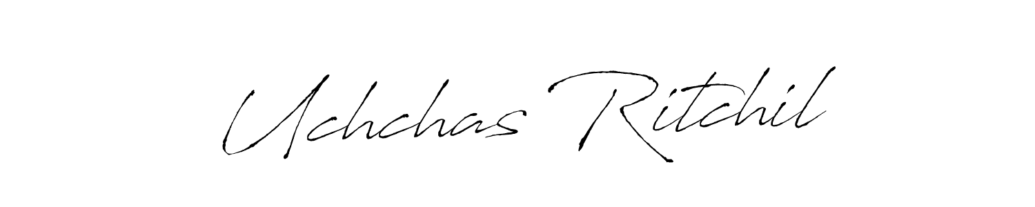 Similarly Antro_Vectra is the best handwritten signature design. Signature creator online .You can use it as an online autograph creator for name Uchchas Ritchil. Uchchas Ritchil signature style 6 images and pictures png