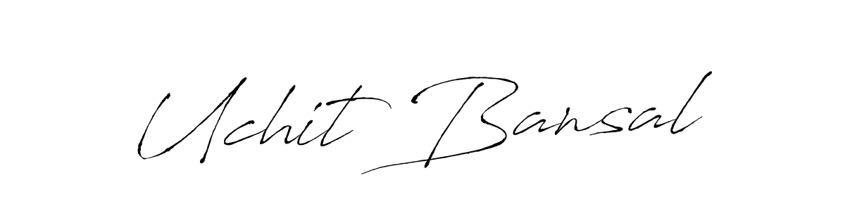 Make a beautiful signature design for name Uchit Bansal. Use this online signature maker to create a handwritten signature for free. Uchit Bansal signature style 6 images and pictures png