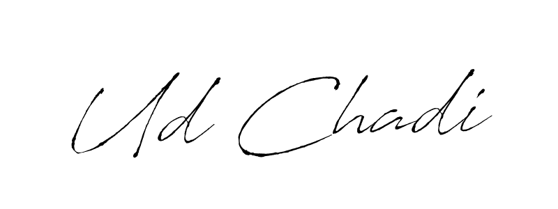 Similarly Antro_Vectra is the best handwritten signature design. Signature creator online .You can use it as an online autograph creator for name Ud Chadi. Ud Chadi signature style 6 images and pictures png