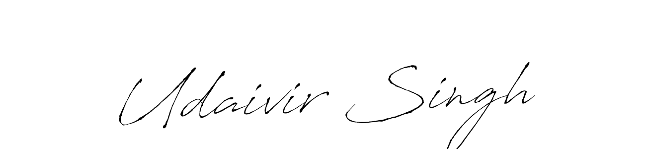 Design your own signature with our free online signature maker. With this signature software, you can create a handwritten (Antro_Vectra) signature for name Udaivir Singh. Udaivir Singh signature style 6 images and pictures png